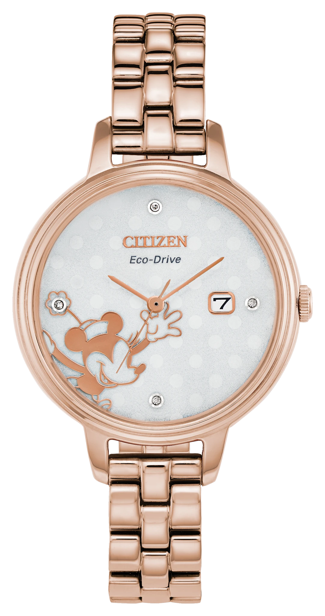 Minnie Mouse Silver-Tone Dial Stainless Steel Bracelet EW2448-51W